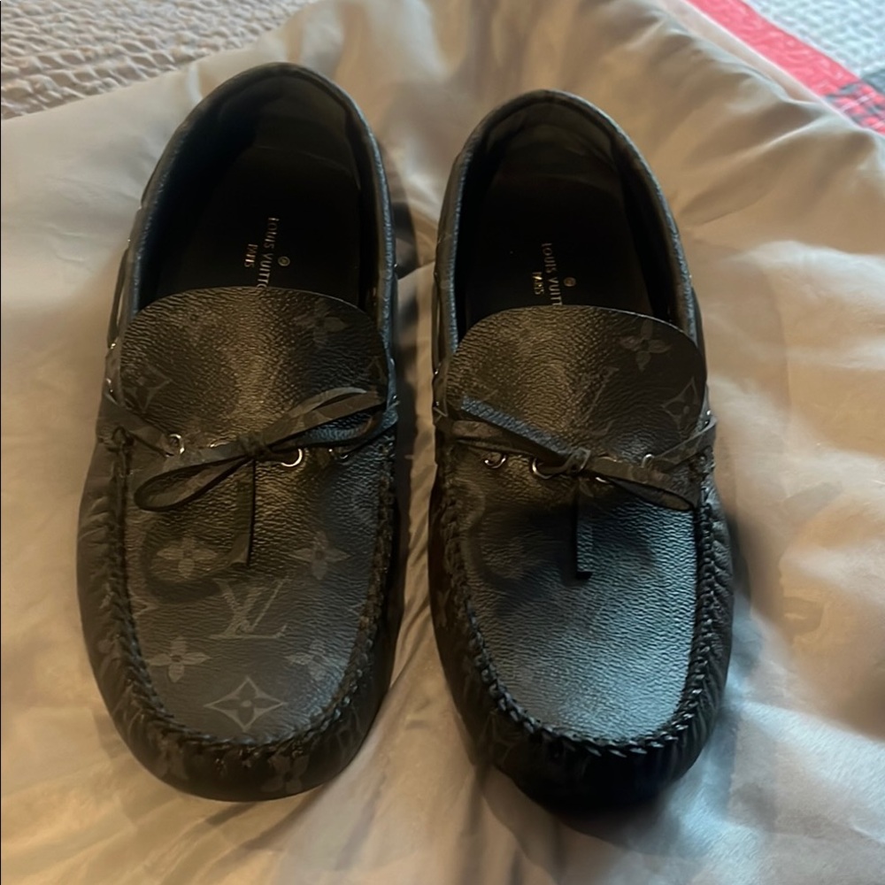 Louis Vuitton Black Suede Loafers Slip-Men’s Louis Vuitton Driver Mocassins